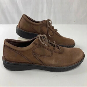 Drew Men's 10 Brown Microsuede Leather Lace Up Comfort Shoes